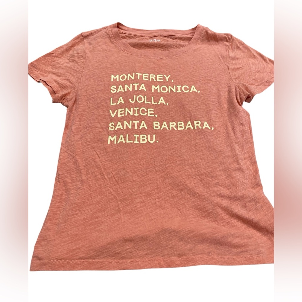 J.Crew Coastal Cities Graphic Tee in Rose Clay